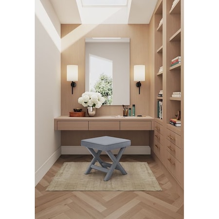 Manhattan Comfort Abigail Single Ottoman Bench in Grey OT004-GY